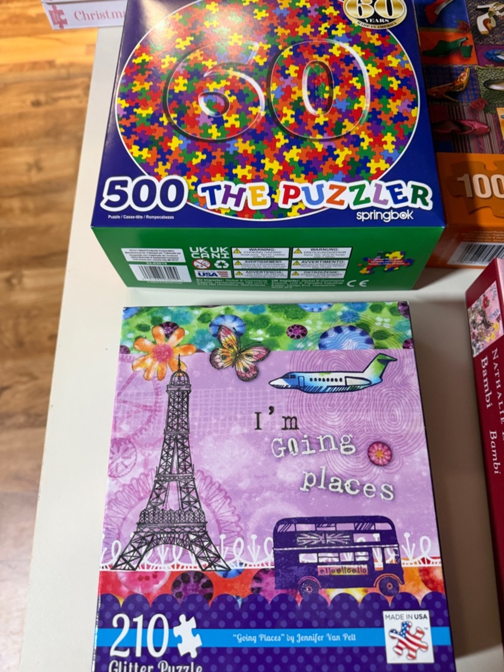 I'm Going Places 210-Piece Glitter Puzzle - & “60” Springbok puzzle